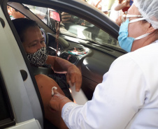Vacinação contra a Covid-19 em Sarandi.