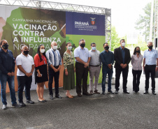 O Paraná iniciou a campanha nacional de vacinação contra a influenza nesta segunda-feira (12). A meta é imunizar contra a gripe pelo menos 90% do público-alvo, estimado em 4,4 milhões de pessoas.  -  Curitiba, 12/04/2021  -  Foto: Américo Antonio/SESA