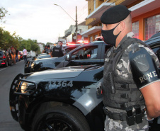 As equipes policiais atuantes pela Operação Pronta Resposta III iniciaram nesta terça-feira (13/04) os trabalhos de policiamento ostensivo e intensificação de ações preventivas na área do 2º Batalhão de Polícia Militar (2º BPM). -  Jacarezinho, 14/04/2021  -  Foto: PMPR/SESP-PR