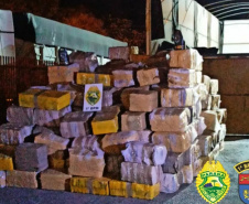 Carga de 3,6 toneladas de maconha é apreendida pela PM durante a operação Tático Móvel III em Prudentópolis (PR) - Foto: SESP/PR