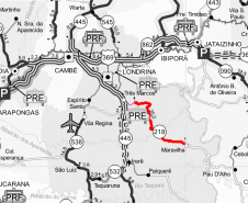 O Departamento de Estradas de Rodagem do Paraná (DER/PR) está realizando melhorias na PR-218, entre Maravilha, distrito de Londrina, na região Norte, e o entroncamento com a PR-445, em uma extensão de 23,71 quilômetros. -  Curitiba, 22/04/2021  -  Foto: DER/PR