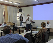 O Secretário de Agricultura e do Abastecimento, Norberto Anacleto Ortigara, deu posse aos integrantes do Comitê Técnico-Científico do IDR-Paraná (Instituto de Desenvolvimento Rural do Paraná - IAPAR-EMATER) nesta quarta-feira (12), em Londrina.  Londrina, 12/05/2021  -  Foto: IDR