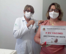 Vacinação de professores. Campo Mourão.  Foto:SEED
