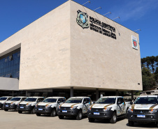 Polícia Científica recebe sete novas viaturas para agilizar serviços operacionais no interior do estado. Foto:SESP