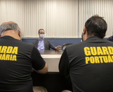 Novo delegado da Polícia Federal em Paranaguá conhece a estrutura da Portos do Paraná  - Paranaguá, 27/05/2021  -  Foto: Claudio Neves/Portos do Paraná