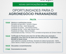 Evento online debate oportunidades para o agro paranaense com novas certificações
internacionais