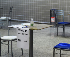 Em três dias, Saúde aplica 458 testes da Covid-19 no Aeroporto Internacional Afonso Pena. Foto: Américo Antonio/SESA