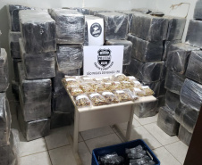 Polícia Civil do Paraná apreende 2 toneladas de maconha e milhares de munições do crime organizado. Foto:SESP