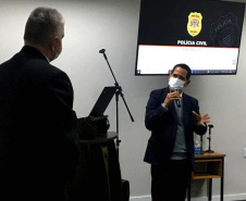 O Secretário da Segurança Pública do Paraná, Romulo Marinho Soares, juntamente com uma comitiva composta por representantes das forças de segurança do estado, esteve, nesta terça-feira (29/06), em São Paulo, para visitar as instalações das instituições de segurança pública do Estado  -  São Paulo, 29/06/2021  -  Foto: SESP-PR