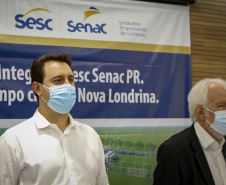 03/08/2021 Governador Carlos Massa Ratinho Junior participa da Unidade Integrada SESC/SENAC, em Nova LondrinaFoto Gilson Abreu/AEN