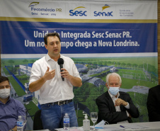 03/08/2021 Governador Carlos Massa Ratinho Junior participa da Unidade Integrada SESC/SENAC, em Nova LondrinaFoto Gilson Abreu/AEN