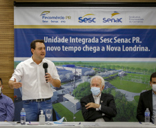 03/08/2021 Governador Carlos Massa Ratinho Junior participa da Unidade Integrada SESC/SENAC, em Nova LondrinaFoto Gilson Abreu/AEN