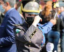 Aniversário de 167 anos da Polícia Militar é marcado com entrega de medalhas e comemoração do Espadim Tiradentes. Foto:Soldado Adilson Voinaski Afonso