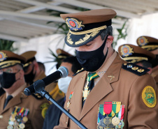 Aniversário de 167 anos da Polícia Militar é marcado com entrega de medalhas e comemoração do Espadim Tiradentes. Foto:Soldado Adilson Voinaski Afonso