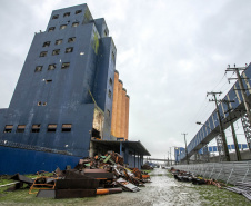 Silo será demolido para dar mais espaço operacional ao Porto de Paranaguá  -  Paranaguá, 19/08/2021  -  Foto: Claudio Neves/Portos do Paraná
