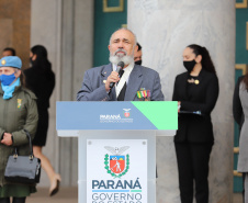 Celebrações da Semana da Pátria, em comemoração aos 199 anos da Independência do Brasil, começaram nesta quarta-feira (1) no Paraná com um evento realizado no Palácio Iguaçu, em Curitiba. 01/09/2021 - Foto: Geraldo Bubniak/AEN
