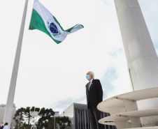 Celebrações da Semana da Pátria, em comemoração aos 199 anos da Independência do Brasil, começaram nesta quarta-feira (1) no Paraná com um evento realizado no Palácio Iguaçu, em Curitiba. 01/09/2021 - Foto: Geraldo Bubniak/AEN