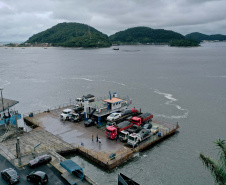 DER altera tráfego de veículos no ferry boat de Guaratuba. Foto: Alessandro Vieira/AEN
