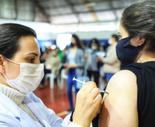 Paraná passa a marca de 11 milhões de vacinas contra a Covid-19 aplicadas . Foto: José Fernando Ogura/AEN
