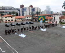 A Polícia Militar do Paraná formou, nesta sexta-feira (24/09), 30 militares estaduais do Paraná, três do Amapá e uma policial do Ceará com o XV Curso de Controle de Distúrbios Civis (CCDC) turma 2021. -  Curitiba, 24/09/2021  -  Foto: Soldado Ismael Ponchio