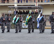 A Polícia Militar do Paraná formou, nesta sexta-feira (24/09), 30 militares estaduais do Paraná, três do Amapá e uma policial do Ceará com o XV Curso de Controle de Distúrbios Civis (CCDC) turma 2021. -  Curitiba, 24/09/2021  -  Foto: Soldado Ismael Ponchio