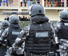 A Polícia Militar do Paraná formou, nesta sexta-feira (24/09), 30 militares estaduais do Paraná, três do Amapá e uma policial do Ceará com o XV Curso de Controle de Distúrbios Civis (CCDC) turma 2021. -  Curitiba, 24/09/2021  -  Foto: Soldado Ismael Ponchio