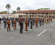 A Polícia Militar do Paraná formou, nesta sexta-feira (24/09), 30 militares estaduais do Paraná, três do Amapá e uma policial do Ceará com o XV Curso de Controle de Distúrbios Civis (CCDC) turma 2021. -  Curitiba, 24/09/2021  -  Foto: Soldado Ismael Ponchio