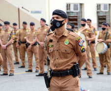 A Polícia Militar do Paraná formou, nesta sexta-feira (24/09), 30 militares estaduais do Paraná, três do Amapá e uma policial do Ceará com o XV Curso de Controle de Distúrbios Civis (CCDC) turma 2021. -  Curitiba, 24/09/2021  -  Foto: Soldado Ismael Ponchio