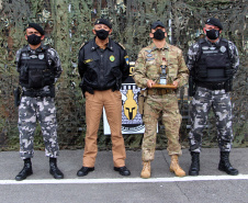 A Polícia Militar do Paraná formou, nesta sexta-feira (24/09), 30 militares estaduais do Paraná, três do Amapá e uma policial do Ceará com o XV Curso de Controle de Distúrbios Civis (CCDC) turma 2021. -  Curitiba, 24/09/2021  -  Foto: Soldado Ismael Ponchio