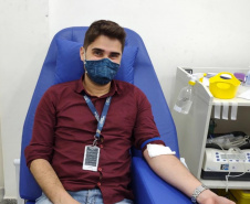 Sou portuário, sou voluntário: colaboradores fazem campanha de doação de sangue  -  Paranaguá, 27/09/2021  - Foto: Rodrigo Sell/Portos do Paraná