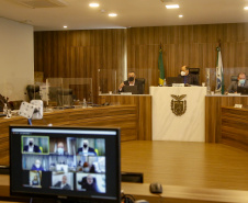 Secretário da Saúde,  Beto Preto, apresenta relatório com números da pandemia, durante audiência na Assembleia Legislativa  -  Curitiba, 05/10/2021  -  Foto Gilson Abreu/AEN
