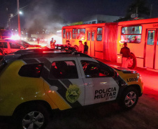 O 1º Comando Regional da Polícia Militar (1º CRPM), unidade responsável pela coordenação do Policiamento em Curitiba e na Região Metropolitana, iniciou a Operação Ônibus Seguro. - Curitiba, 25/10/2021 - Foto: PMPR