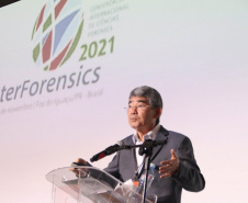 Especialistas nacionais e internacionais fomentam técnicas e o uso da tecnologia para a ciência forense na InterForensics 2021 - Foz do Iguaçu, 05/11/2021 - Foto: SESP-PR