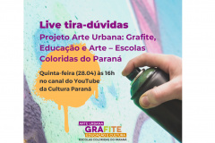 Live nesta quinta-feira tira dúvidas sobre o edital Escolas Coloridas do Paraná