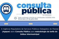 Agepar abre consulta pública para metodologia da tarifa do ônibus intermunicipal