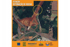 Obra da Perimetral Leste de Foz do Iguaçu terá detonações de rocha esta semana