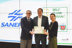 O Prêmio Selo Clima Paraná 2019 foi entregue nesta quinta-feira (07) a 36 empresas que, voluntariamente, decidiram medir, divulgar e reduzir as emissões de gases de efeito estufa, causadores do aquecimento global e das mudanças climáticas. O mais importante deles é o dióxido de carbono (CO2). Foto: Denis Ferreira Netto/AEN