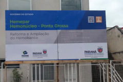 Governo retoma obra de ampliação do Hemonúcleo de Ponta Grossa. Foto: Divulgação