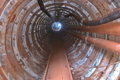 Metodologia não-destrutiva: em túnel na BR-369/Av. Tiradentes, próximo ao Muffato, tubulação passa em túnel a 3,5 metros de profundidade. Foto:Sanepar
 