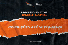 Inscrições no programa Geração Olímpica vai até sexta-feira