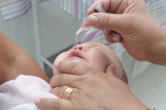 Saúde reforça a importância da vacinação contra a poliomielite. Foto: Venilton Kuchler/Arquivo SESA