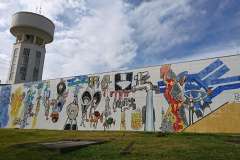 Painel de Poty Lazzarotto sobre o saneamento completa 25 anos -  Curitiba, 01/04/2021  -  Foto: Divulgação Sanepar