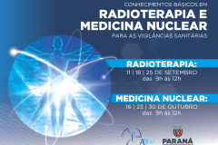 Paraná capacita equipes de inspeção para controle sanitário de Radioterapia e Medicina Nuclear  -  Foto/Arte: SESA