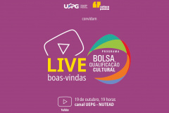 UEPG promove live de boas-vindas aos alunos da Bolsa Qualificação Cultural. Imagem:SECC