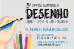 CJAP abre inscrições para o 3º Concurso de Desenho com tema "Bichos do Paraná" -  Foto/Arte: Rita de Cassia Solieri Brandt Braga