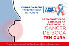 Campanha Novembro Vermelho alerta sobre o número de casos de câncer de boca em homens.