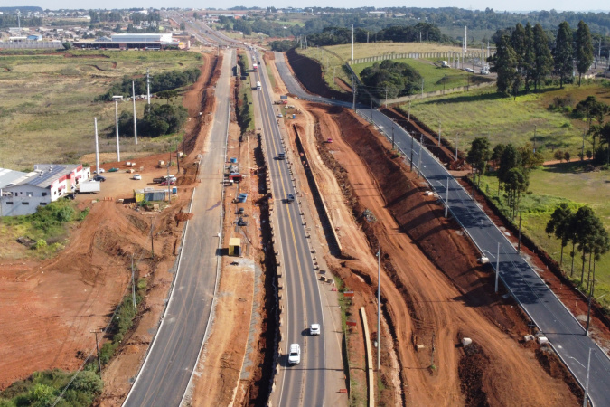 Estado libera tráfego nas pistas principais da obra de duplicação da BR-277  em Guarapuava