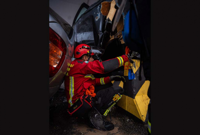 Les pompiers du Paraná participent au défi mondial de sauvetage des véhicules dans les îles Canaries